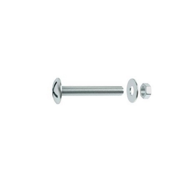 Lot de 10 boulons tête ronde acier zingué L.20 X Diam.6 Mm Standers