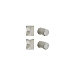 Lot de 4 boutons de meuble Omna nickel brossé
