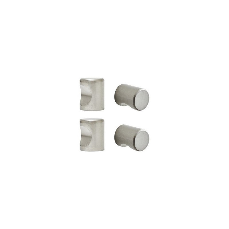 Lot de 4 boutons de meuble Omna nickel brossé