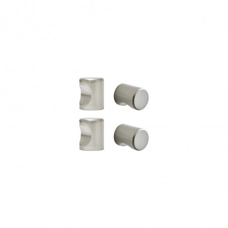 Lot de 4 boutons de meuble Omna nickel brossé