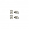 Lot de 4 boutons de meuble Omna nickel brossé