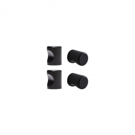 Lot de 4 boutons de meuble Omna noir uni mat