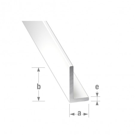 Cornière alu laqué blanc 30X20X15mm 1m