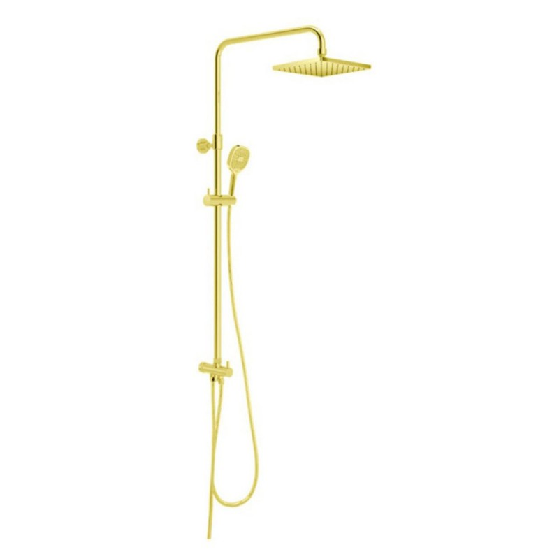 Système de douche double L .960 mm doré PVD