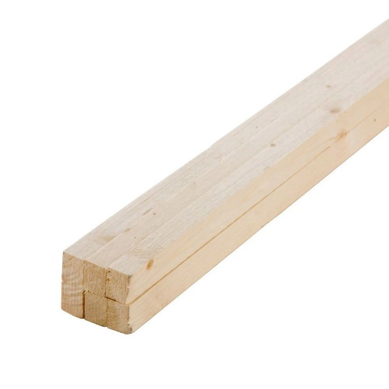 Lot de 6 tasseaux en pin raboté 2000x27mm