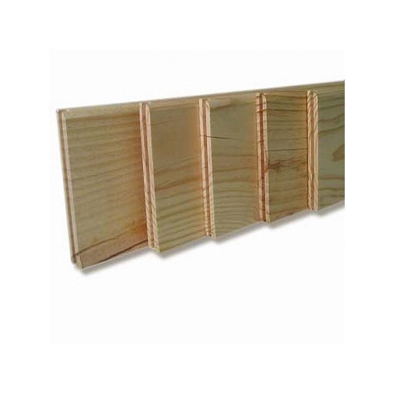 Lot de 5 plinthes en pin rustique 2000x100x10mm
