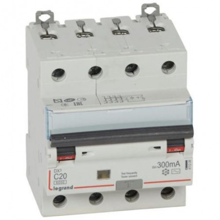 Disjoncteur différentiel DX 6000-10kA 4P C 20A 300mA Type AC