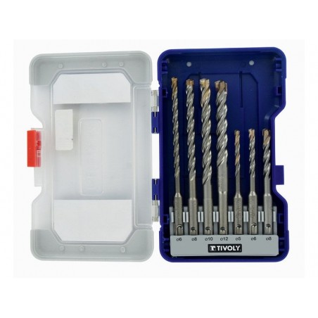 Lot de 7 forets à  béton TIVOLY diam.5 à  12 mm