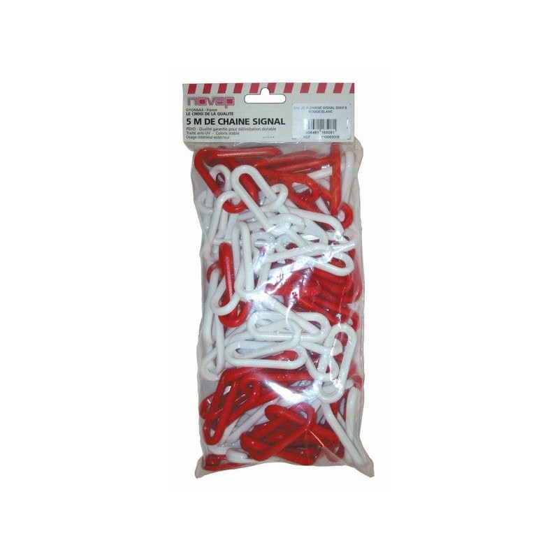 Chaîne de signalisation Prédécoupée 5 M En Polyéthylène