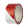 Ruban de signalisation rouge et blanc chantier 100 m en plastique L.100 m x l.50 mm