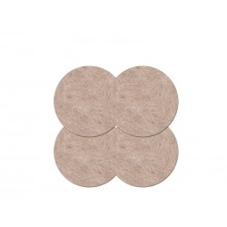 Lot de 4 patins feutre en laine adhésif SCOTCH diam. 50 mm beige
