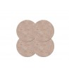 Lot de 4 patins feutre en laine adhésif SCOTCH diam. 50 mm beige