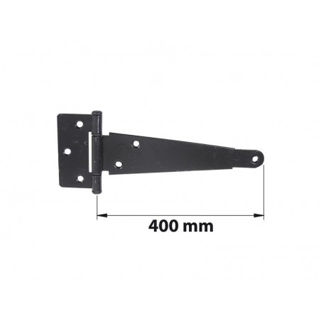 Penture Anglaise Axe Composite L. 400 Mm Acier noir mat