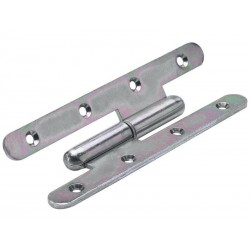 Paumelle inox pour porte Hettich L.140 X L.55 Mm