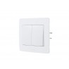 Double interrupteur Va-Et-Vient Complet Debflex Diam2 Blanc