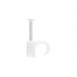 Lot de 25 attache-fils diamètre de 8 à  12 mm L. 14 mm blanc