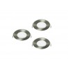 Lot de 3 spots encastrables led intégrée Extraflat IP44 rond Diam. 85 cm acier CCT Inspire