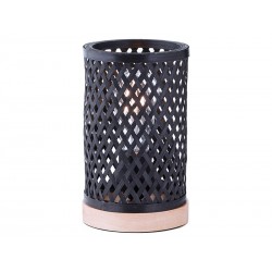 Lampe bambou INSPIRE Ninon H.23cm noir