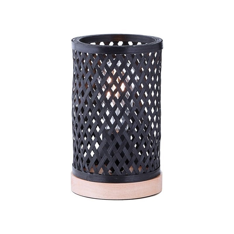 Lampe bambou INSPIRE Ninon H.23cm noir
