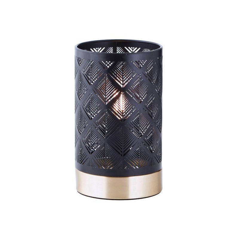 Lampe métal chic INSPIRE Galati H.19cm noir-laiton