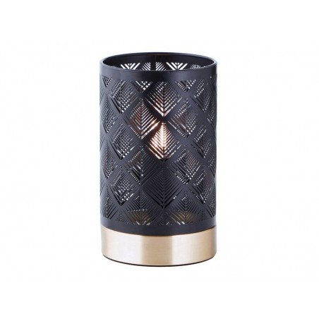 Lampe métal chic INSPIRE Galati H.19cm noir-laiton