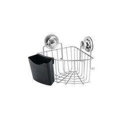 Panier de douche remix chrome paris 1 angle ventouse ou à visser