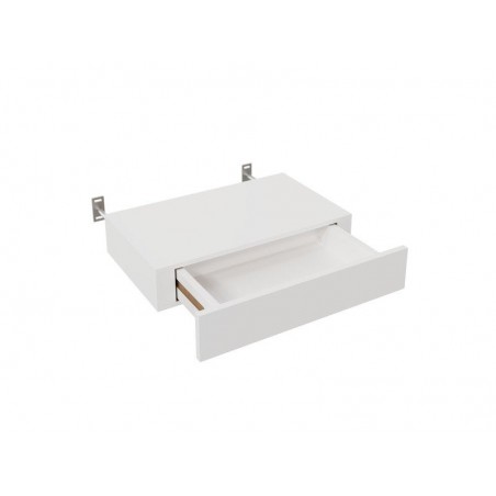 Etagère tiroir blanc mat L.40 x H.25 x P.25 cm Ep.8.0 mm