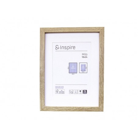 Cadre en bois de chêne Milo INSPIRE l.18 X H.24 cm - meilleure qualité