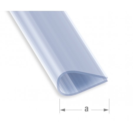 Serre-feuillet PVC transparent 15mm 1m