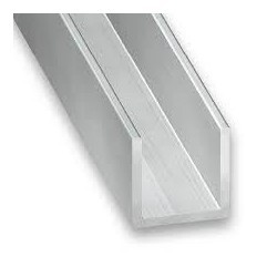 Profilé U Alu brut 10x13x10x15mm intérieur 10mm 1M