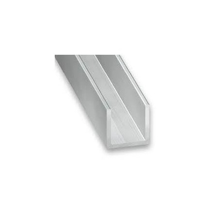 Profilé U Alu brut 10x13x10x15mm intérieur 10mm 1M