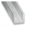 Profilé U Alu brut 10x13x10x15mm intérieur 10mm 1M