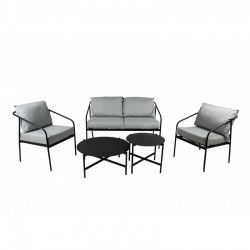Salon de jardin pour4 personnes BAIKAL en acier anthracite