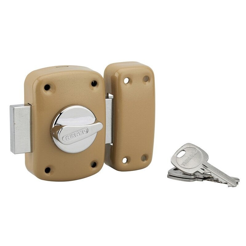 Verrou corvette bouton-cylindre 35 mm bronze