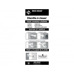 Lot de 25 chevilles et vis à  clouer, RED HEAD, diam. 4 x L.20 mm | Sanifer