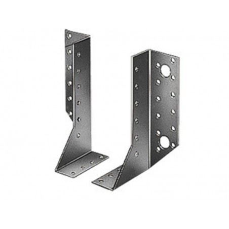 Support de poteau Gauche Variable Galvanisé Gah Alberts 25X140X40 Mm