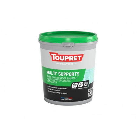 Enduit Multifonction Toupret 1.25 Kg En Pâte Pour Mur - Plafond Intérieur