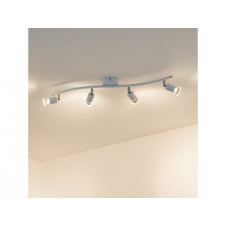 Rampe 4 spots en fer blanc Basic | Sanifer