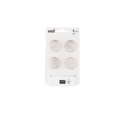 Lot de 4 boutons de meuble Rond Zamak Brossé H.27 X L.33 X P.33 Mm | Sanifer