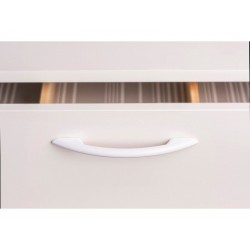 Lot de 6 poignées de meuble Entraxe 96 Mm Plastique Brillant | Sanifer