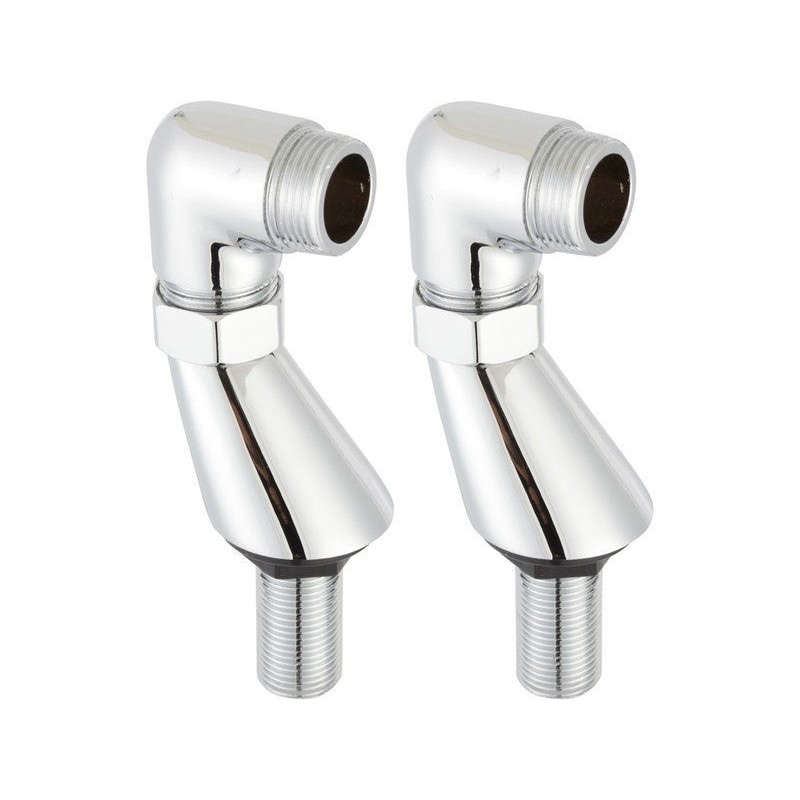 Lot de 2 colonnettes réglables gris mâle - mâle 15 x 21-20 x 27 mm