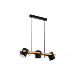 Suspension industriel en acier Inoxydable Eglo Hornwood 3 Lumière(S)