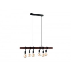 Suspension industriel en acier Rouille Eglo Medbourne 6 Lumière(S) D.0 Cm