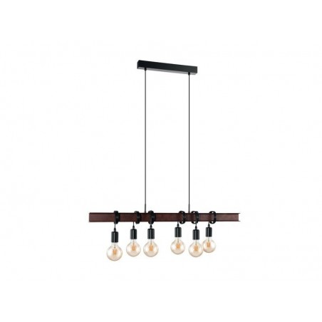 Suspension industriel en acier Rouille Eglo Medbourne 6 Lumière(S) D.0 Cm