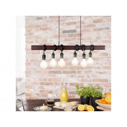 Suspension industriel en acier Rouille Eglo Medbourne 6 Lumière(S) D.0 Cm | Sanifer