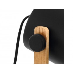 Lampe industriel en bois noir Hornwood | Sanifer