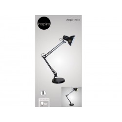 Lampe de bureau ARQUITECTO  E27  métal noir|Sanifer