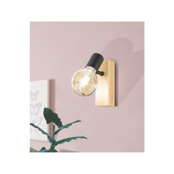 Spot patère en bois noir E27 max 10 W  Townshend noir | Sanifer