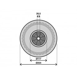 Roue gonflable pneu diamètre 260 mm 150 kg|Sanifer