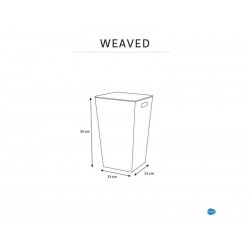 Panier à linge en polypropylène 60L  33x 55x 33 cm gris foncé|Sanifer